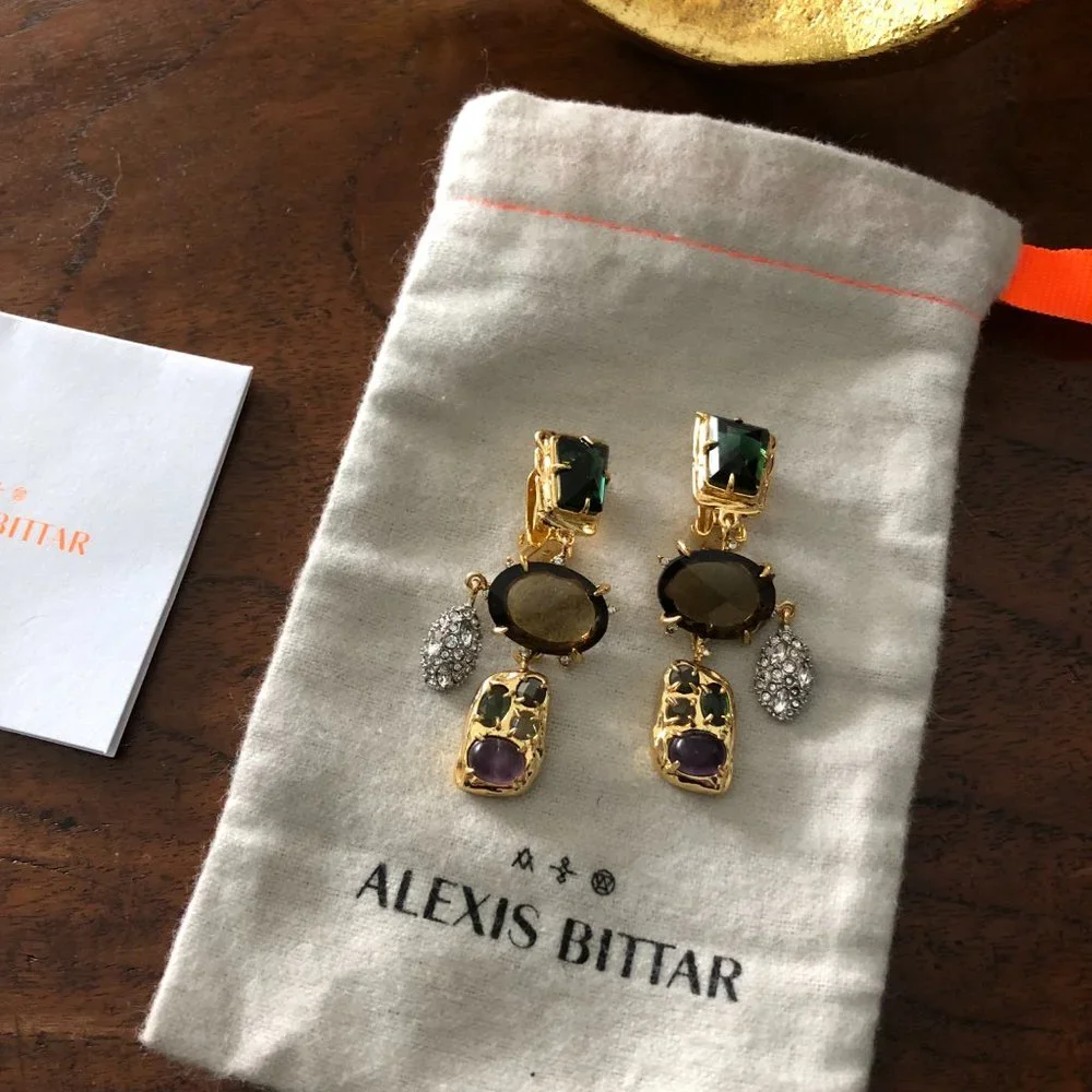 🖤 NEW Alexis Bittar Mixed Charm Drop Earrings